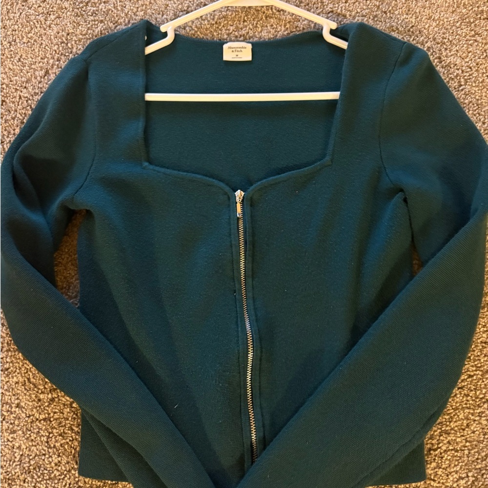Abercrombie & Fitch Dark Green Knit Top